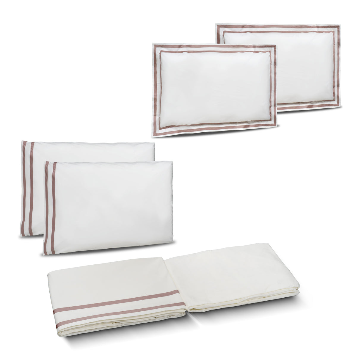 Completo Lenzuola in Percalle di Cotone con Doppio Bordo - Capri