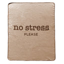 Plaid in Lana Cotta con Scritta - No Stress