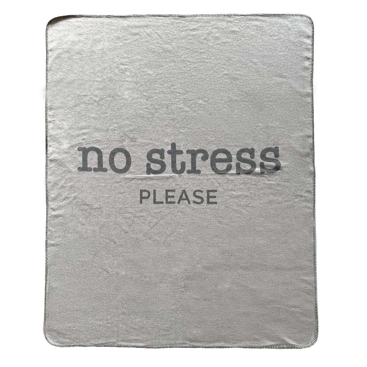 Plaid in Lana Cotta con Scritta - No Stress