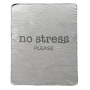 Plaid in Lana Cotta con Scritta - No Stress