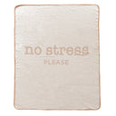 Plaid in Lana Cotta con Scritta - No Stress