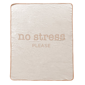 Plaid in Lana Cotta con Scritta - No Stress