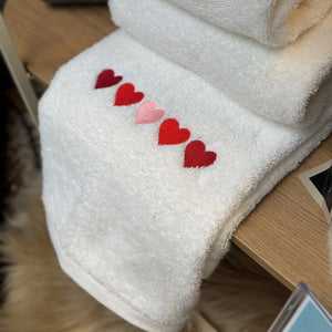 Coppia di Asciugamani in Spugna di Cotone con Ricamo - Valentino