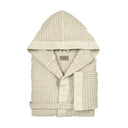 Accappatoio con Cappuccio Nido d'Ape in Puro Cotone - Jaspy