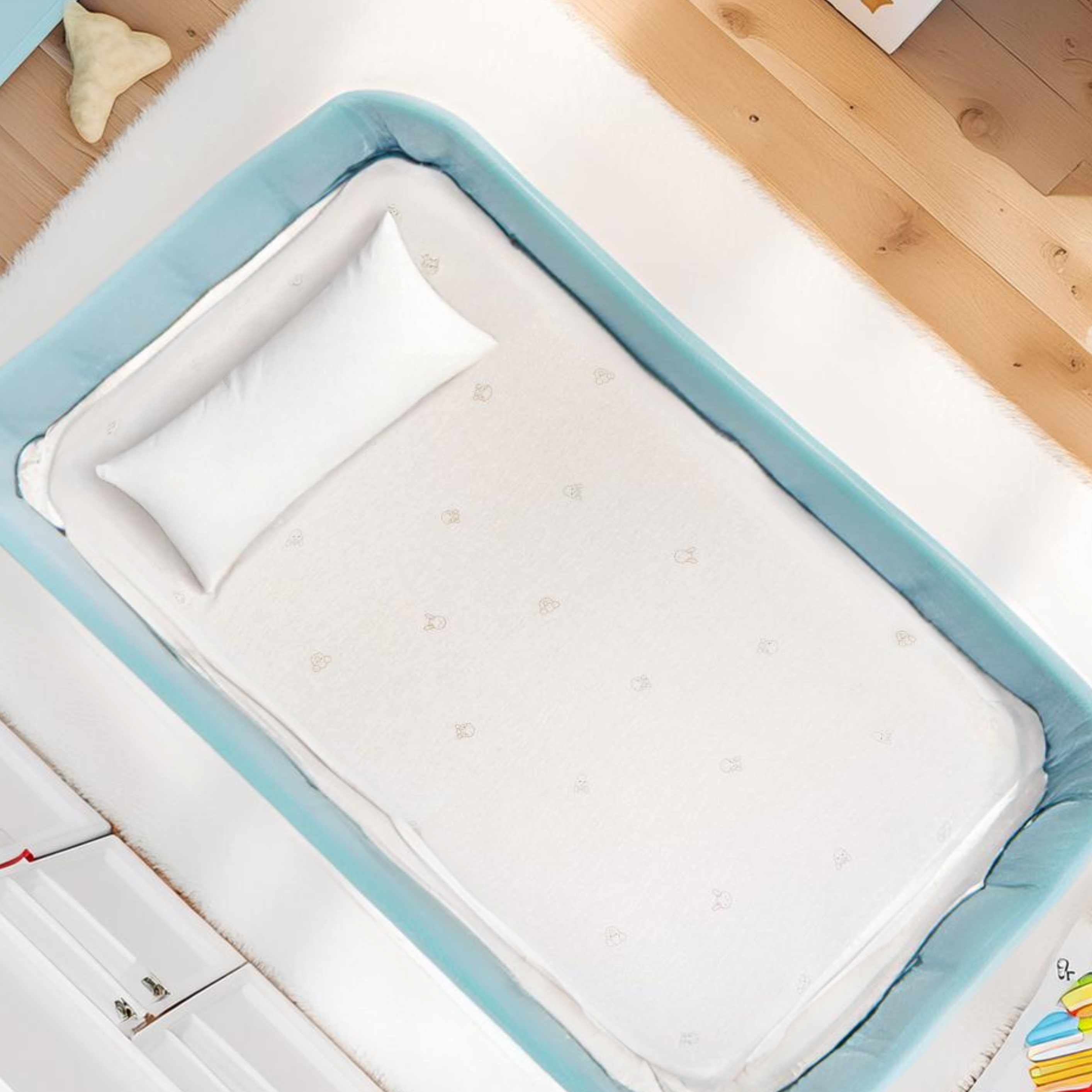 Lenzuolo da Sotto Bambù Organico Fantasia - Animal Friends