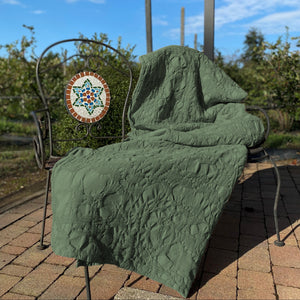 Copriletto in Cotone Stonewashed con Lavorazione a Rilievo - Manner