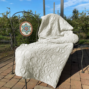 Copriletto in Cotone Stonewashed con Lavorazione a Rilievo - Manner