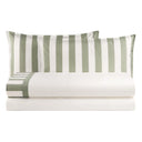 Completo Lenzuola in Puro Cotone con Bordo Rigato Tinto in Filo - Matera