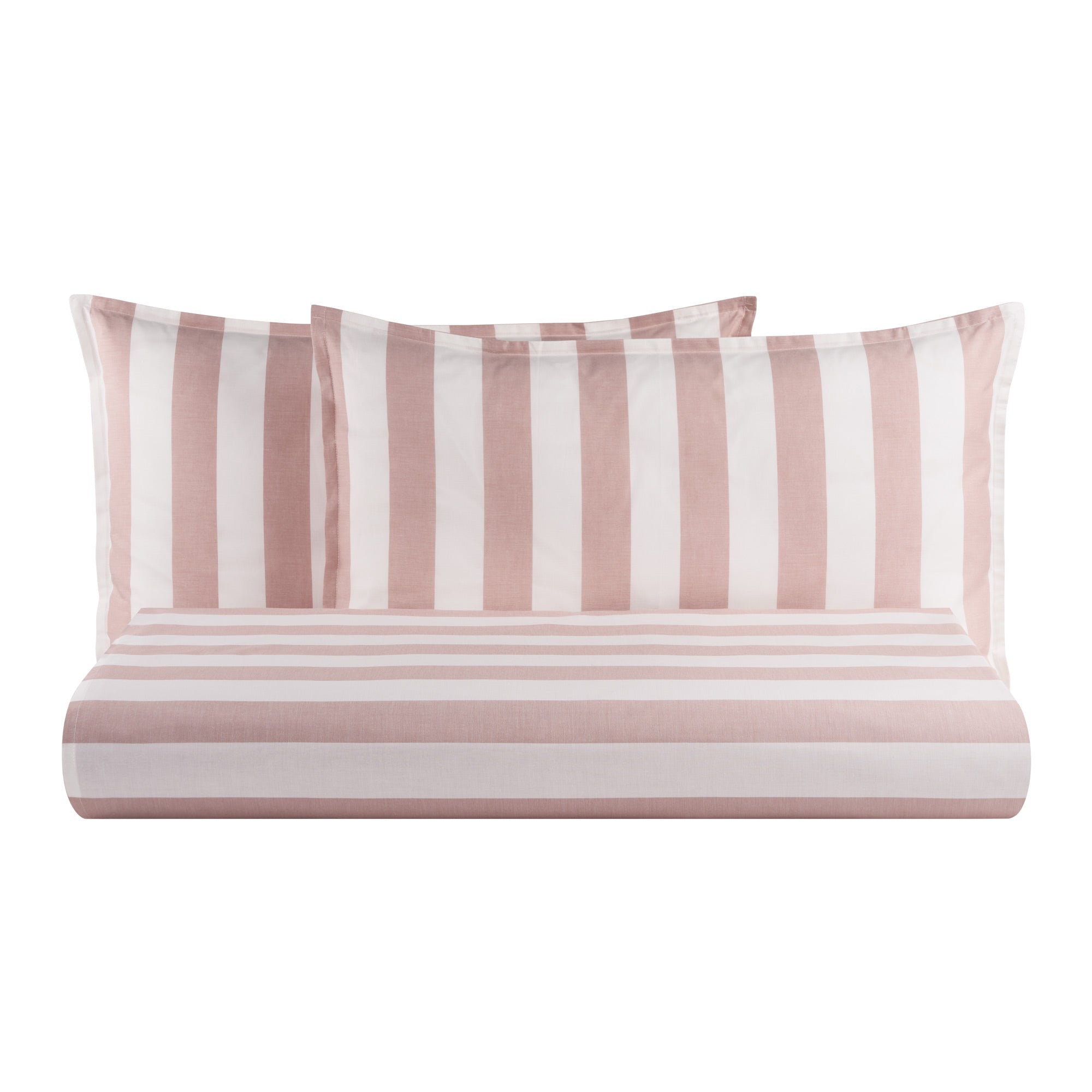 Parure Copripiumino in Puro Cotone Rigato Tinto in Filo - Matera