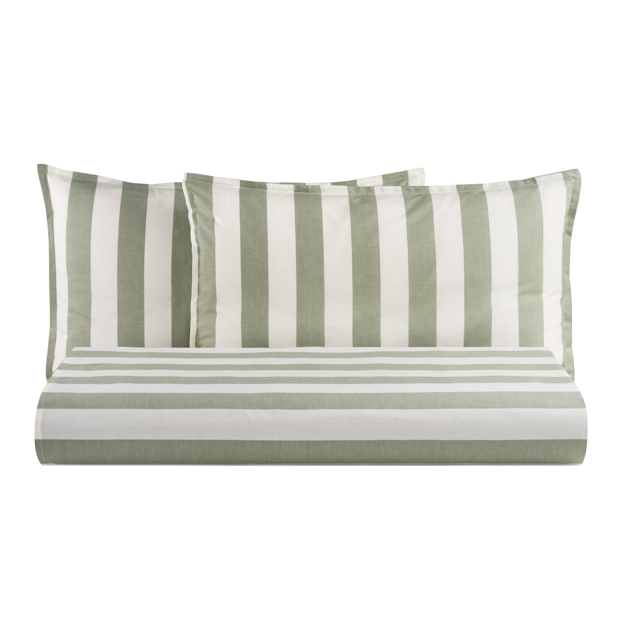 Parure Copripiumino in Puro Cotone Rigato Tinto in Filo - Matera