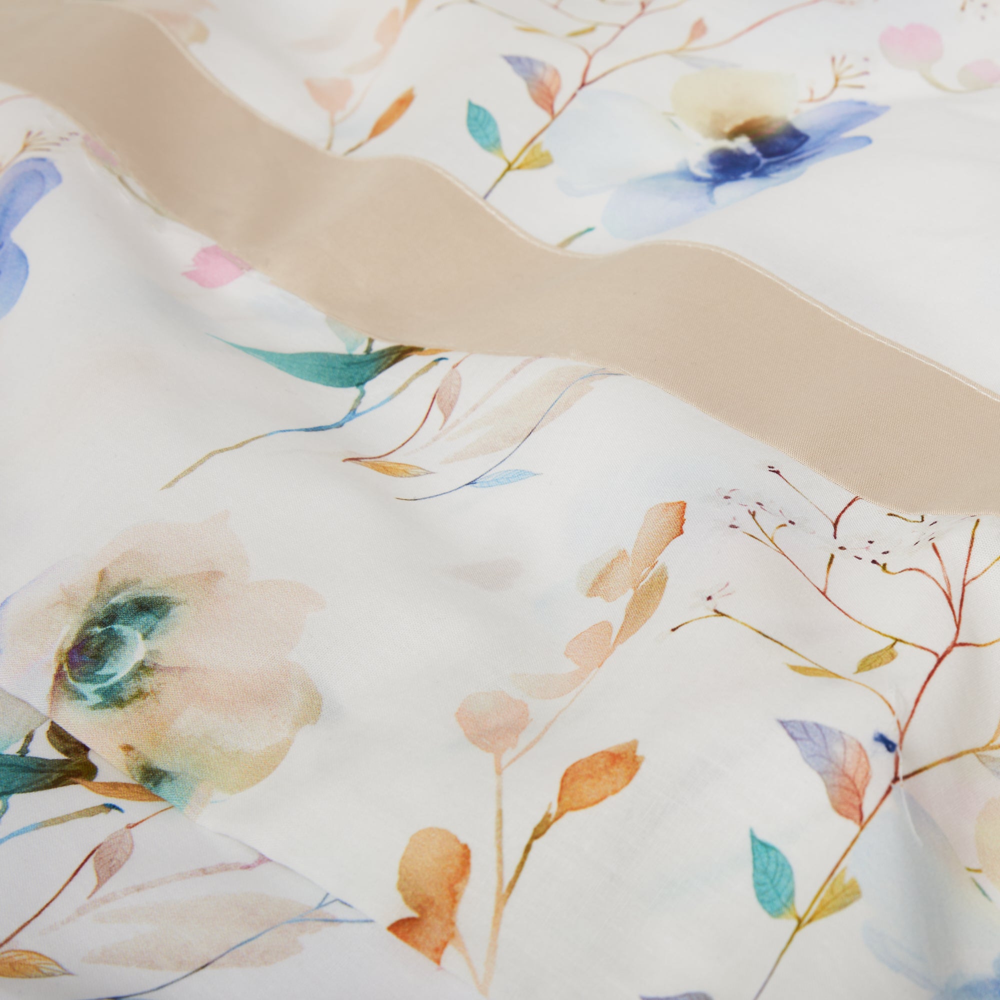 Completo Lenzuola in Percalle di Cotone Fantasia Floreale - Ninfea