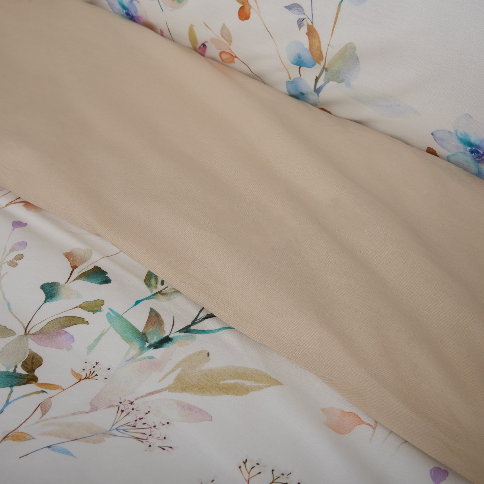 Parure Copripiumino in Percalle di Cotone Fantasia Floreale - Ninfea