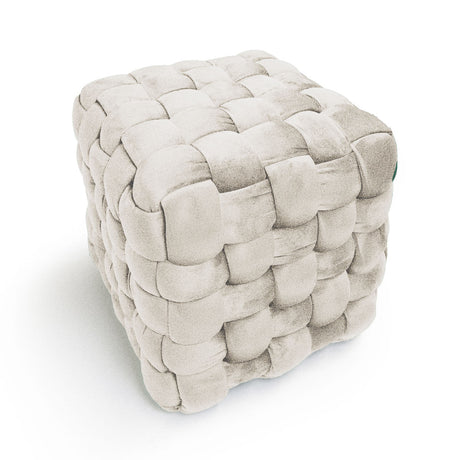 Sgabello Pouf in Multistrato di Pioppo - Ottoman