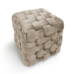 Sgabello Pouf in Multistrato di Pioppo - Ottoman