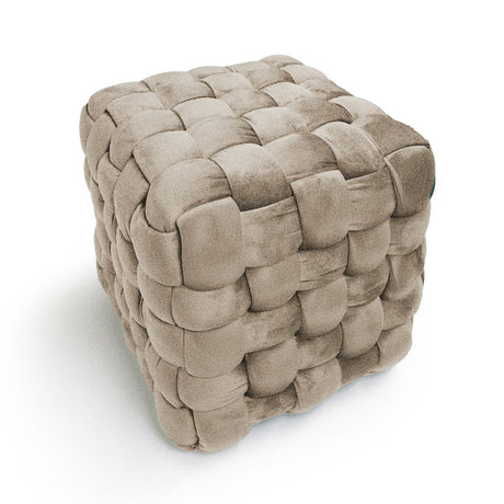 Sgabello Pouf in Multistrato di Pioppo - Ottoman