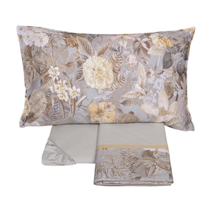 Completo Lenzuola in Raso Di Cotone Fantasia - Protea