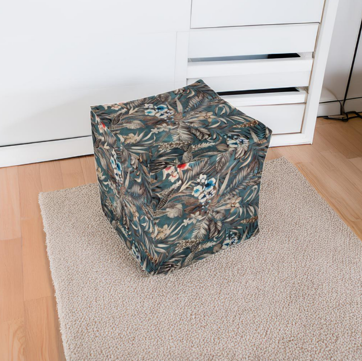 Pouf in Velluto Stampato - Beruete