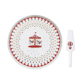 Piatto da Torta con Paletta in Porcellana - Christmas Wonderland 