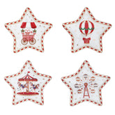 Set 4 Poggiabustine a forma di Stella in Porcellana - Christmas Wonderland 