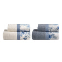 Set 2 Coppie in Spugna di Cotone con Balza in Percalle - Romance