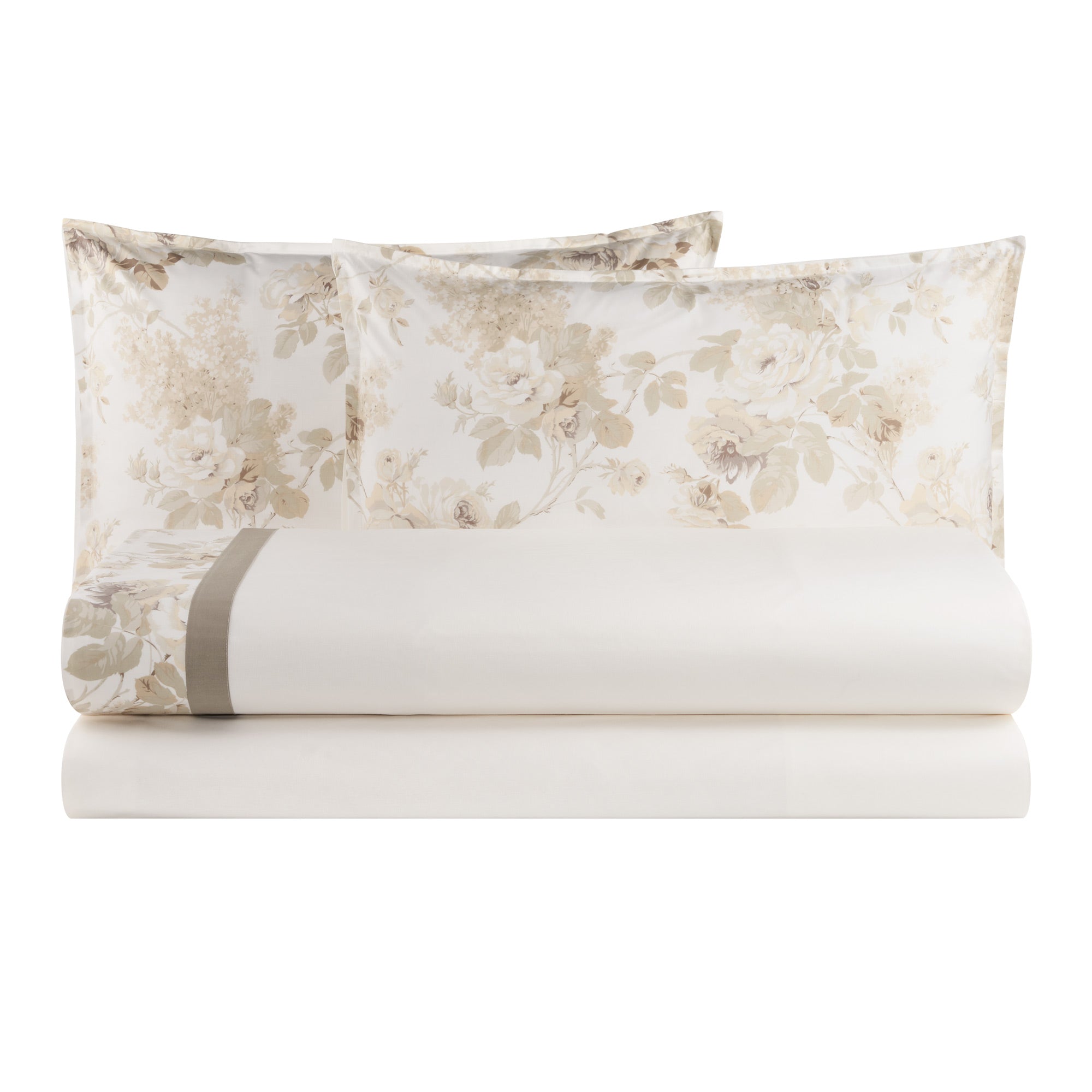 Completo Lenzuola in Percalle di Cotone Stampa Floreale - Romance