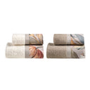 Set 2 Coppie in Spugna di Cotone con Balza in Percalle - Rosalia