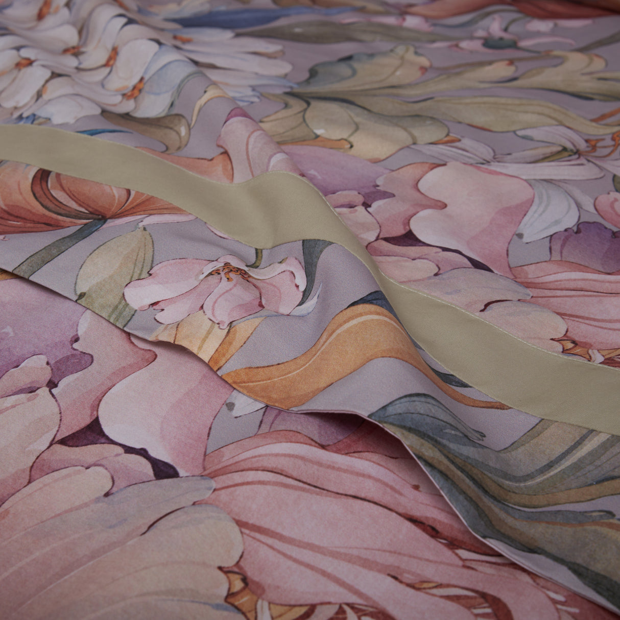 Completo Lenzuola in Percalle di Cotone Fantasia Floreale - Rosalia