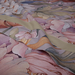 Completo Lenzuola in Percalle di Cotone Fantasia Floreale - Rosalia