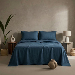Completo Lenzuola in Lino e Cotone Stonewashed - Sauvage