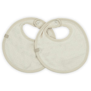 Set 2 Bavaglini in Cotone e Spugna di Bambù Organico - Waffle