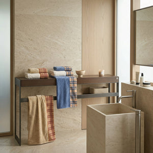Set 2 Coppie in Spugna di Cotone con Balza in Percalle - Silene