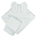 Set Accappatoio a Triangolo da Neonato in Spugna di Bambù Organico con Guanto  - Ari