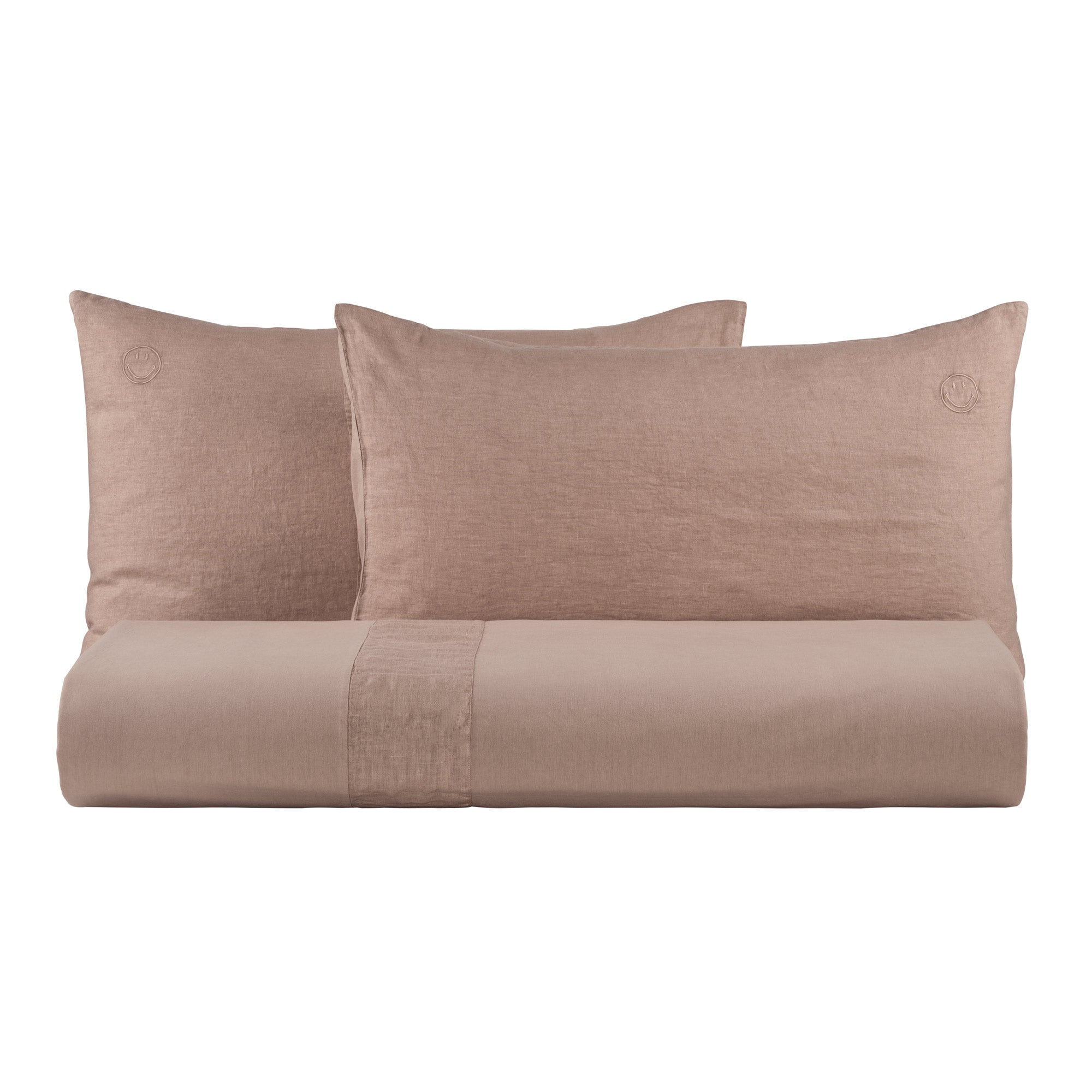 Parure Copripiumino in Lino e Cotone con Ricamo - Face