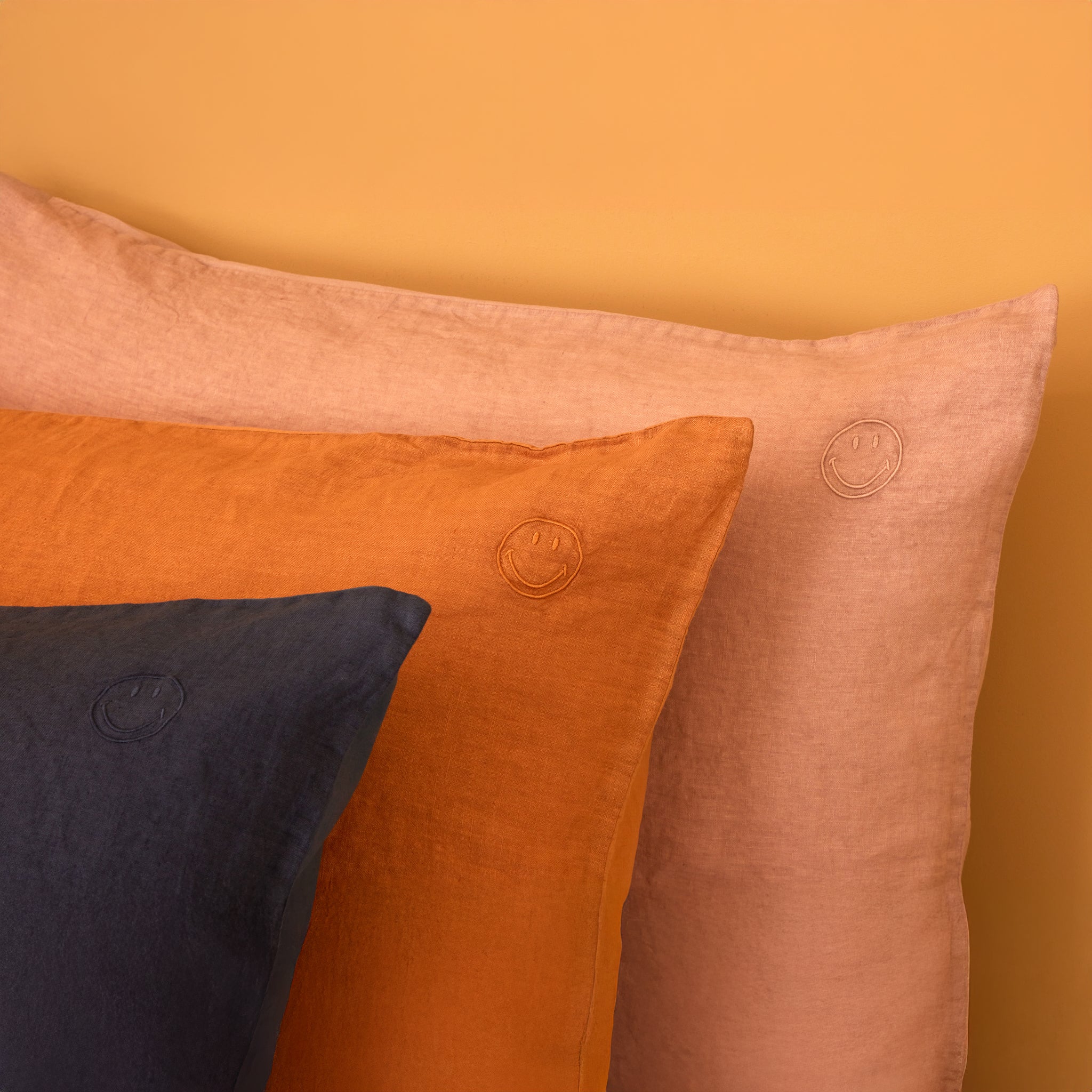 Parure Copripiumino in Lino e Cotone con Ricamo - Face