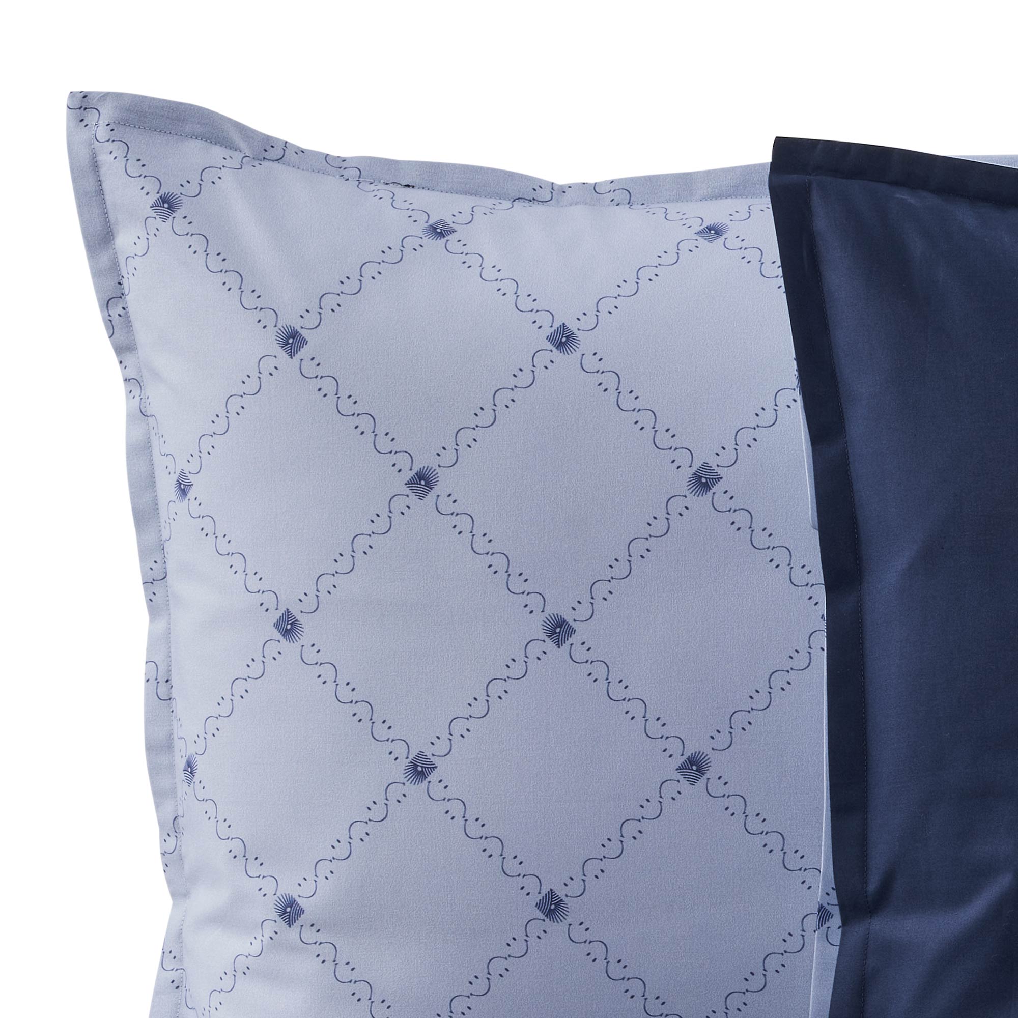 Parure Copripiumino in Percalle di Cotone con Ricamo - Pattern