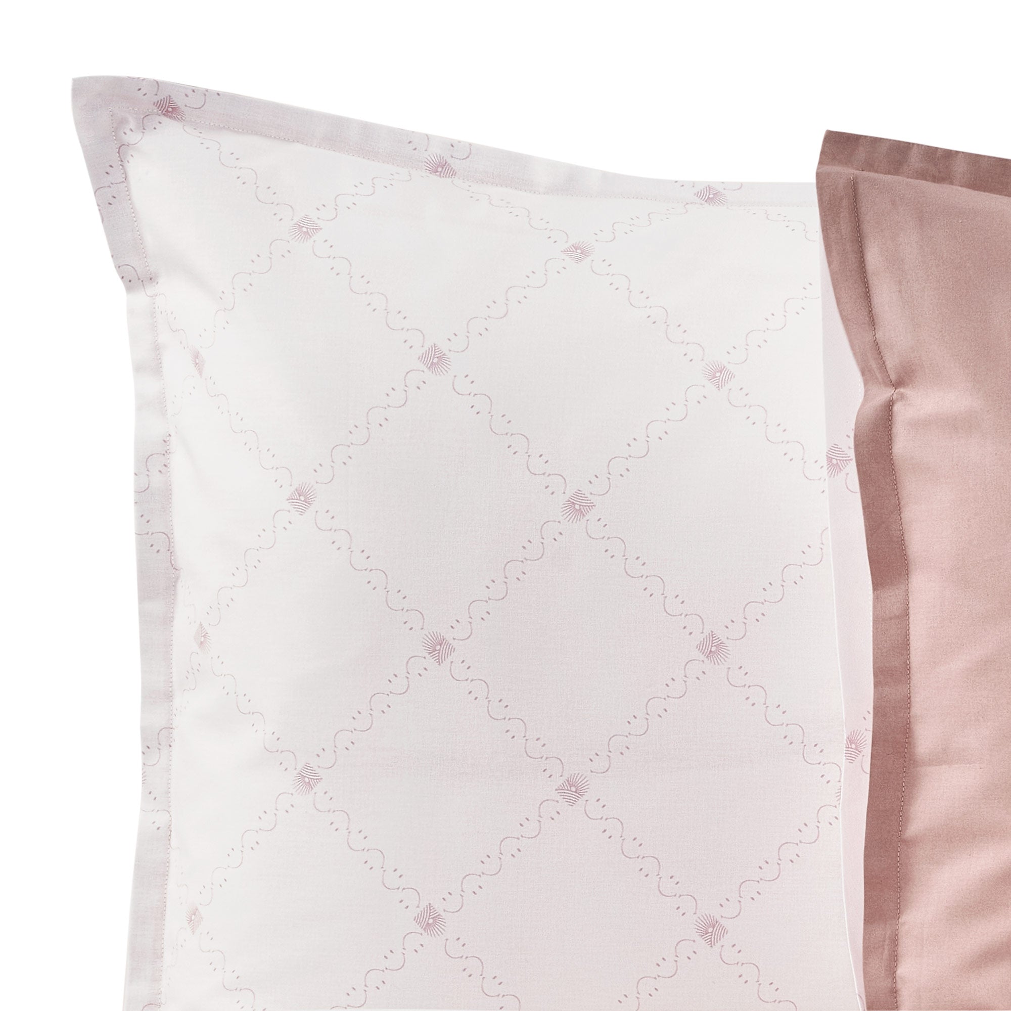 Parure Copripiumino in Percalle di Cotone con Ricamo - Pattern