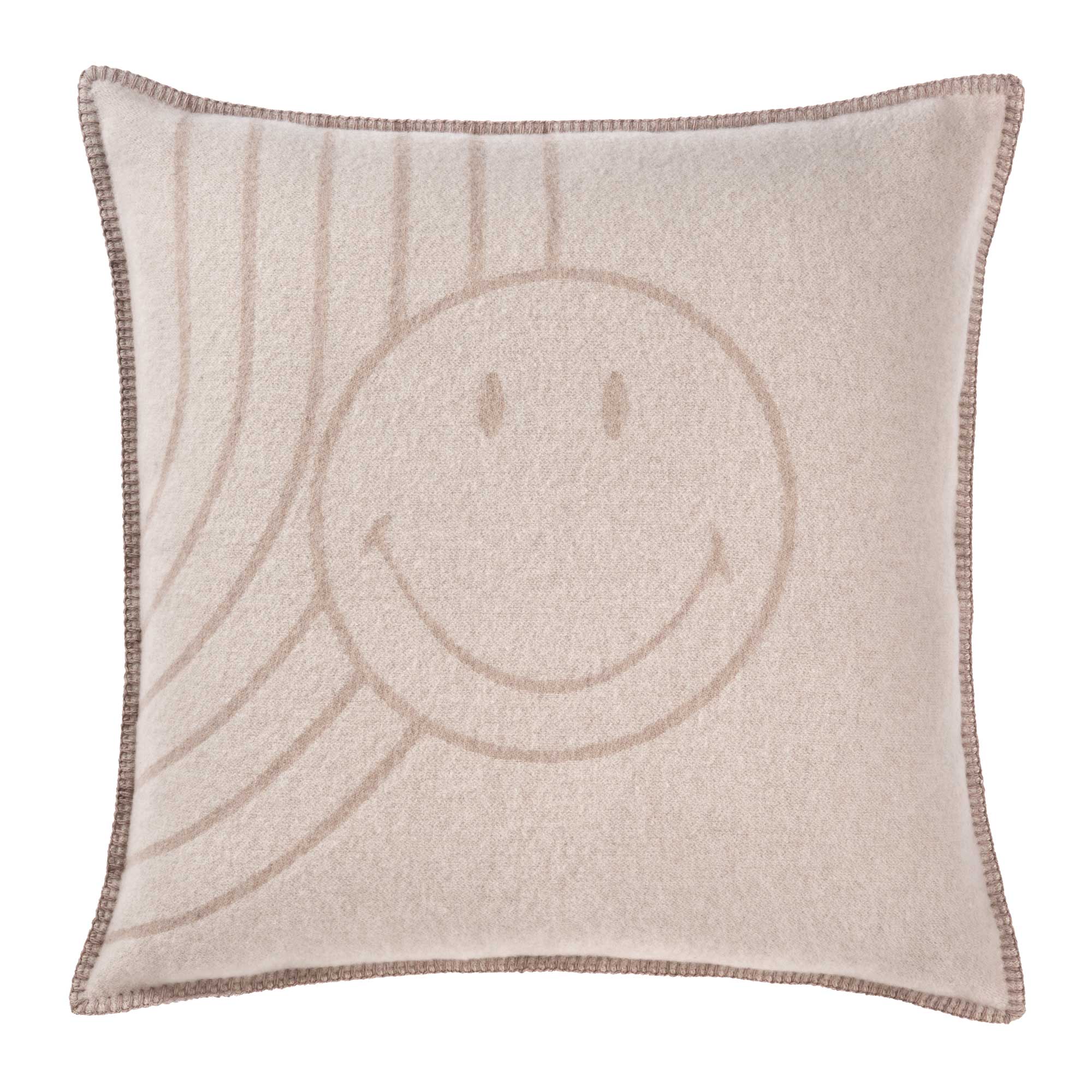 Copricuscino in Lana con Lavorazione Jacquard - Face