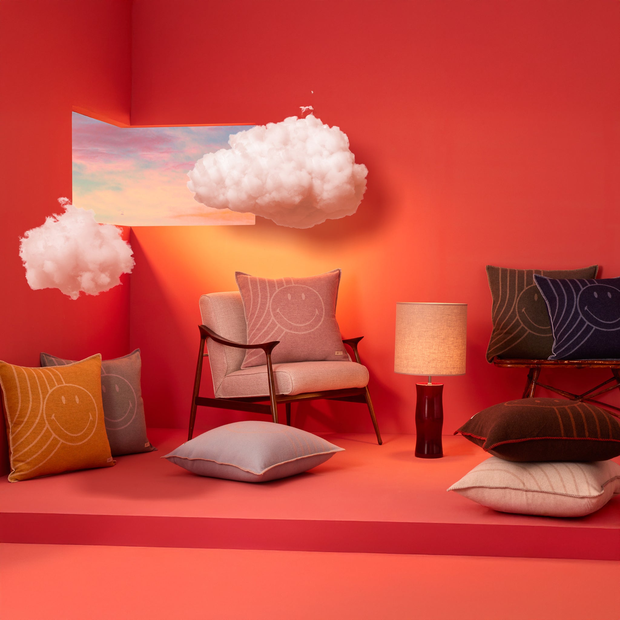 Copricuscino in Lana con Lavorazione Jacquard - Face