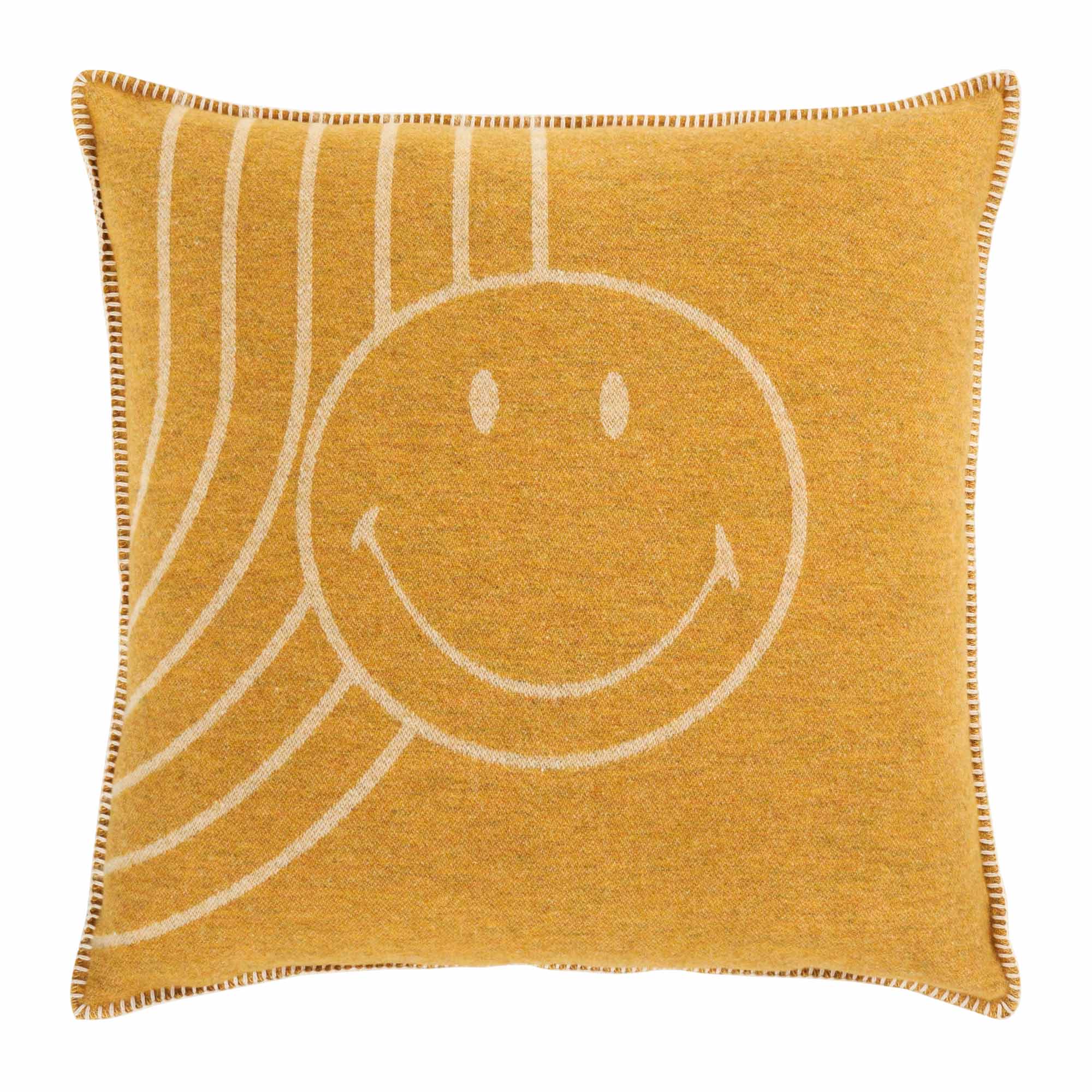 Copricuscino in Lana con Lavorazione Jacquard - Face