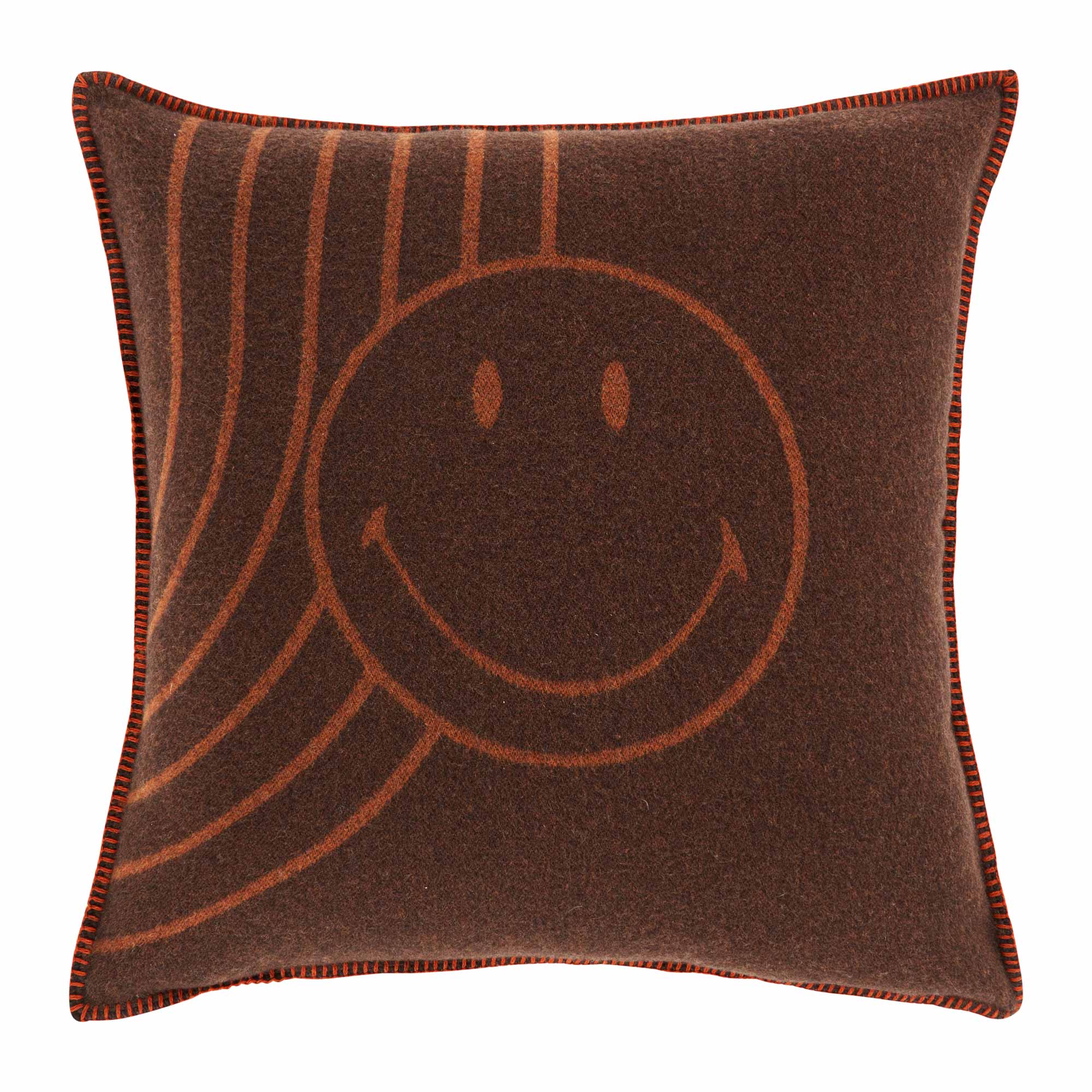 Copricuscino in Lana con Lavorazione Jacquard - Face