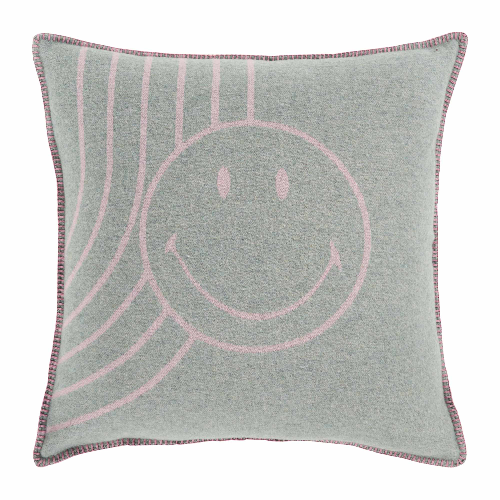 Copricuscino in Lana con Lavorazione Jacquard - Face