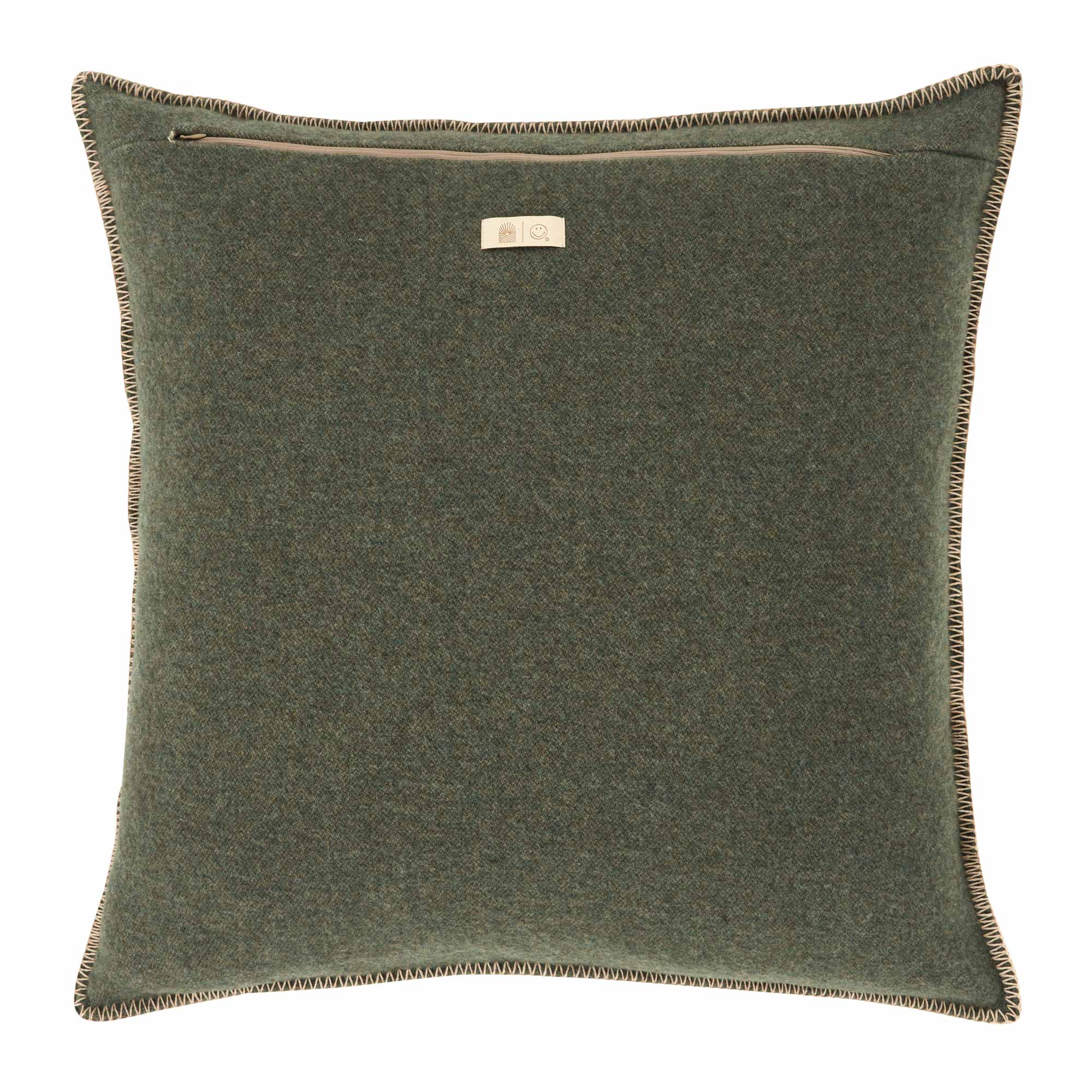 Copricuscino in Lana con Lavorazione Jacquard - Face