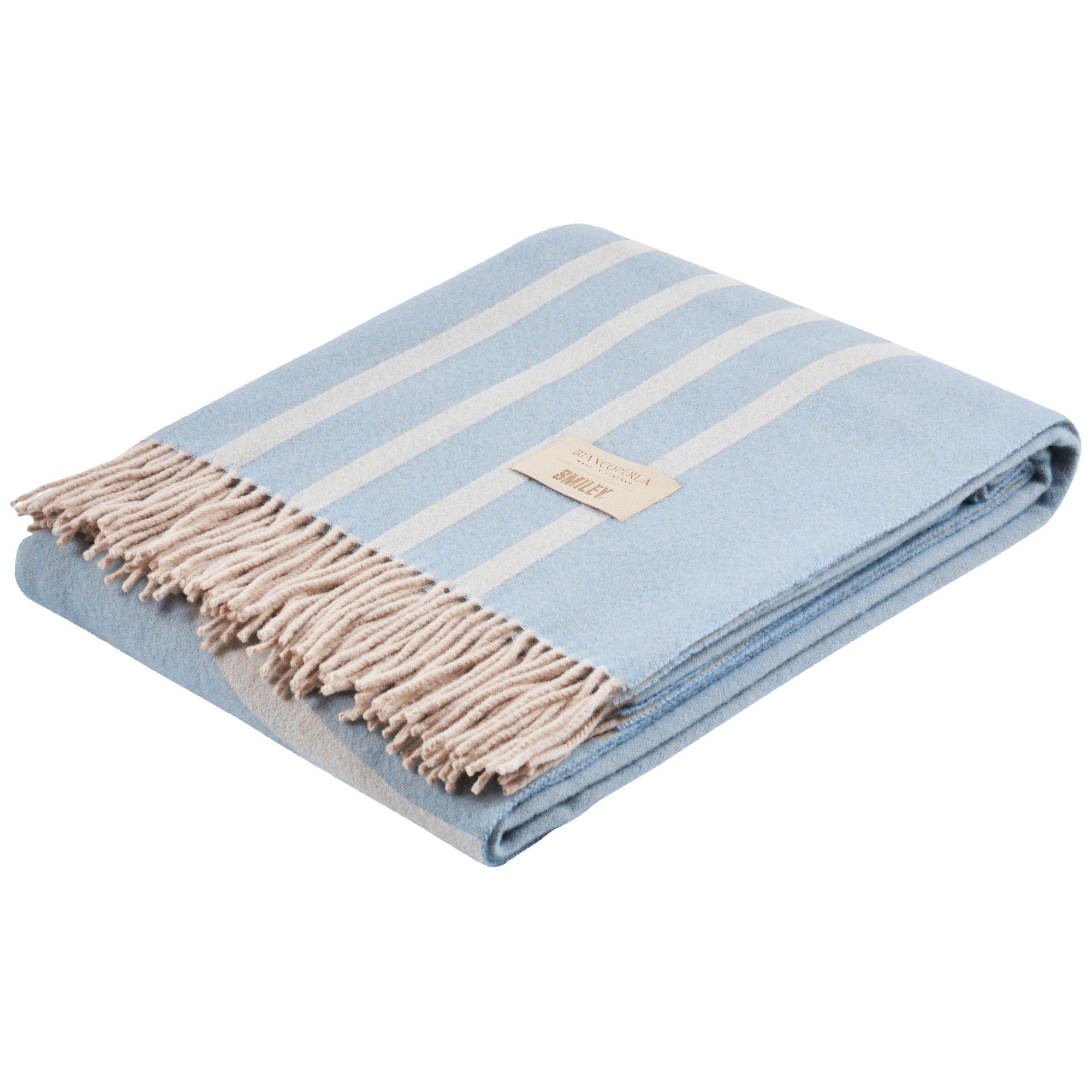 Plaid in Lana con Lavorazione Jacquard - Face