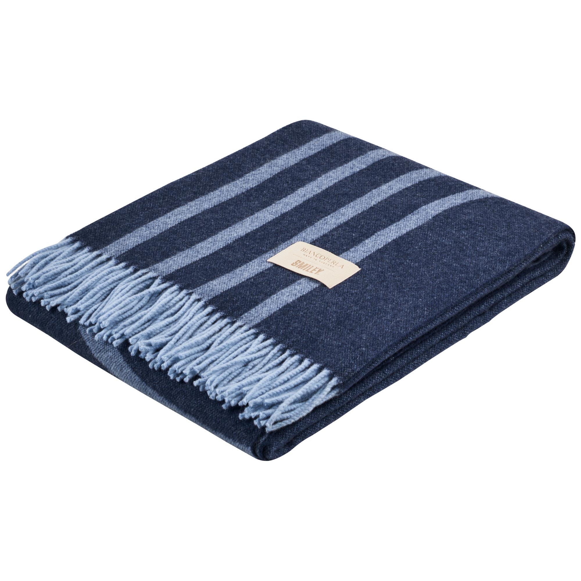 Plaid in Lana con Lavorazione Jacquard - Face