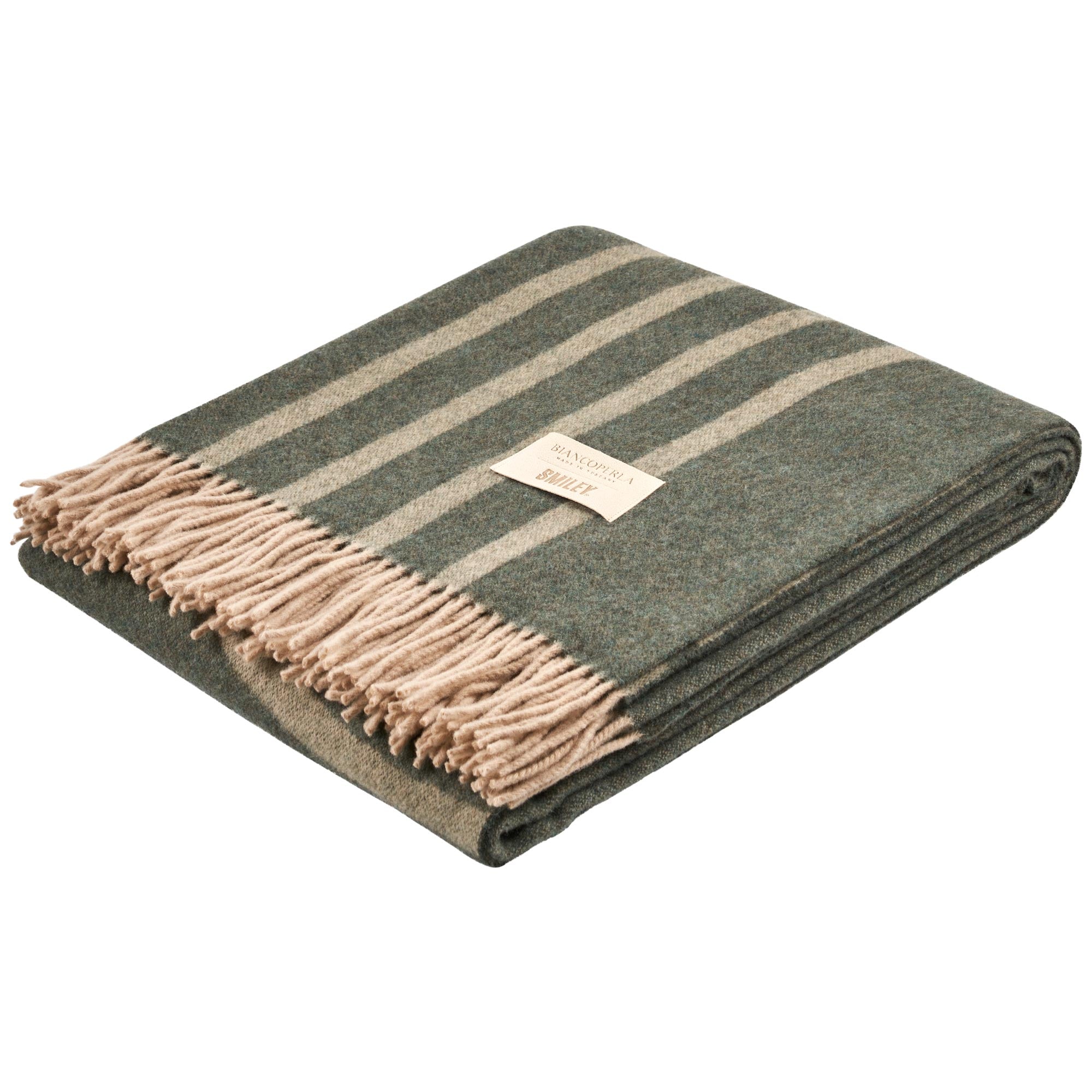 Plaid in Lana con Lavorazione Jacquard - Face