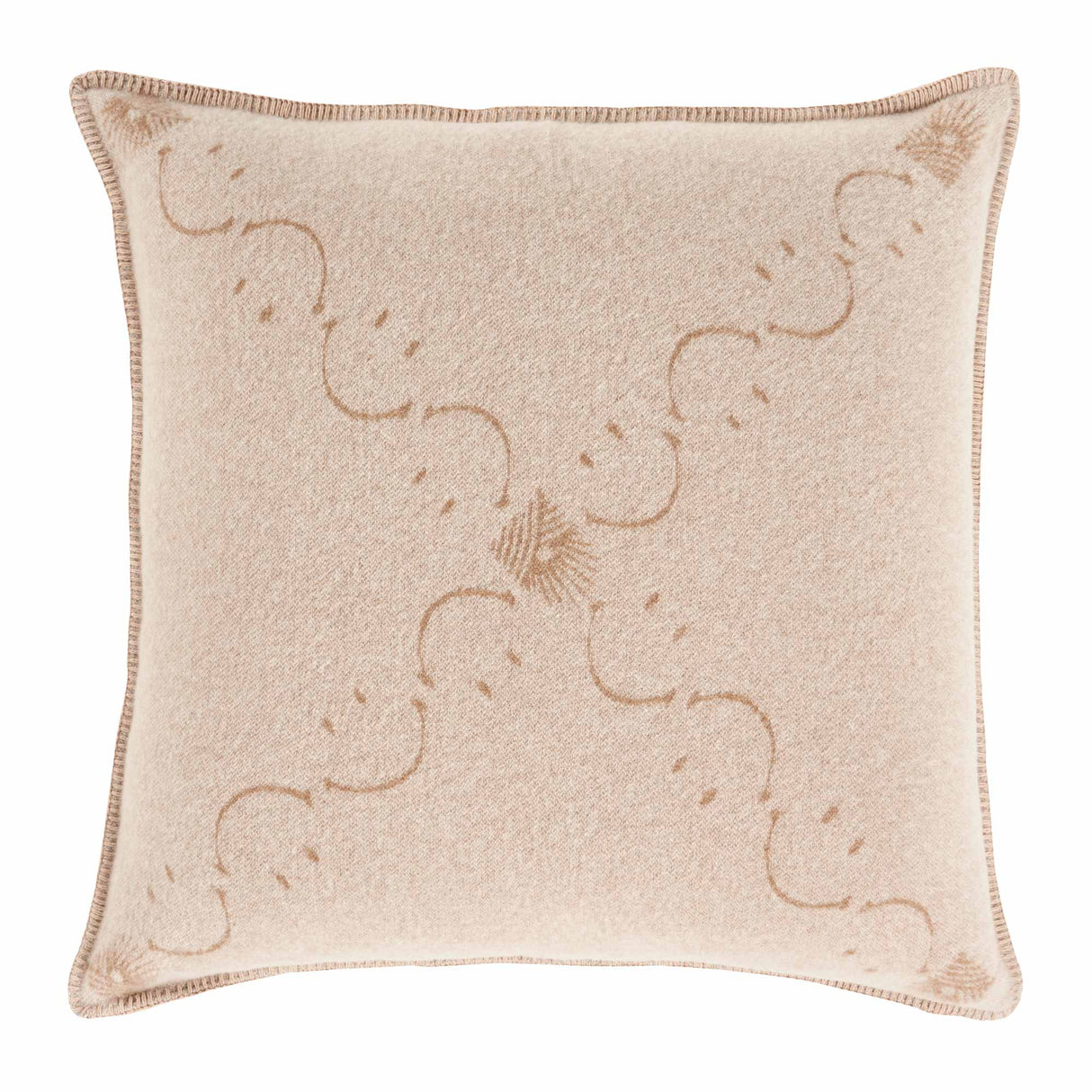 Copricuscino in Lana con Lavorazione Jacquard - Pattern