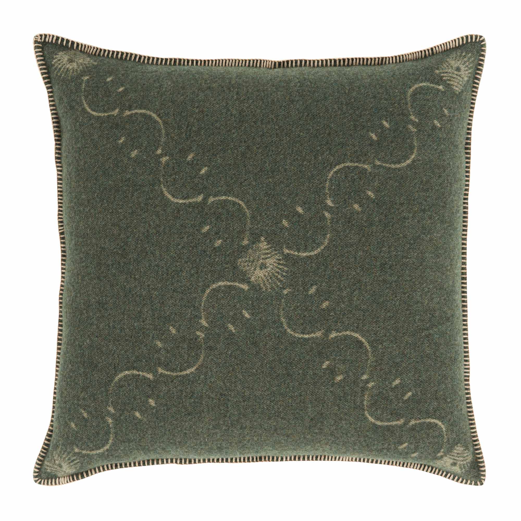 Copricuscino in Lana con Lavorazione Jacquard - Pattern