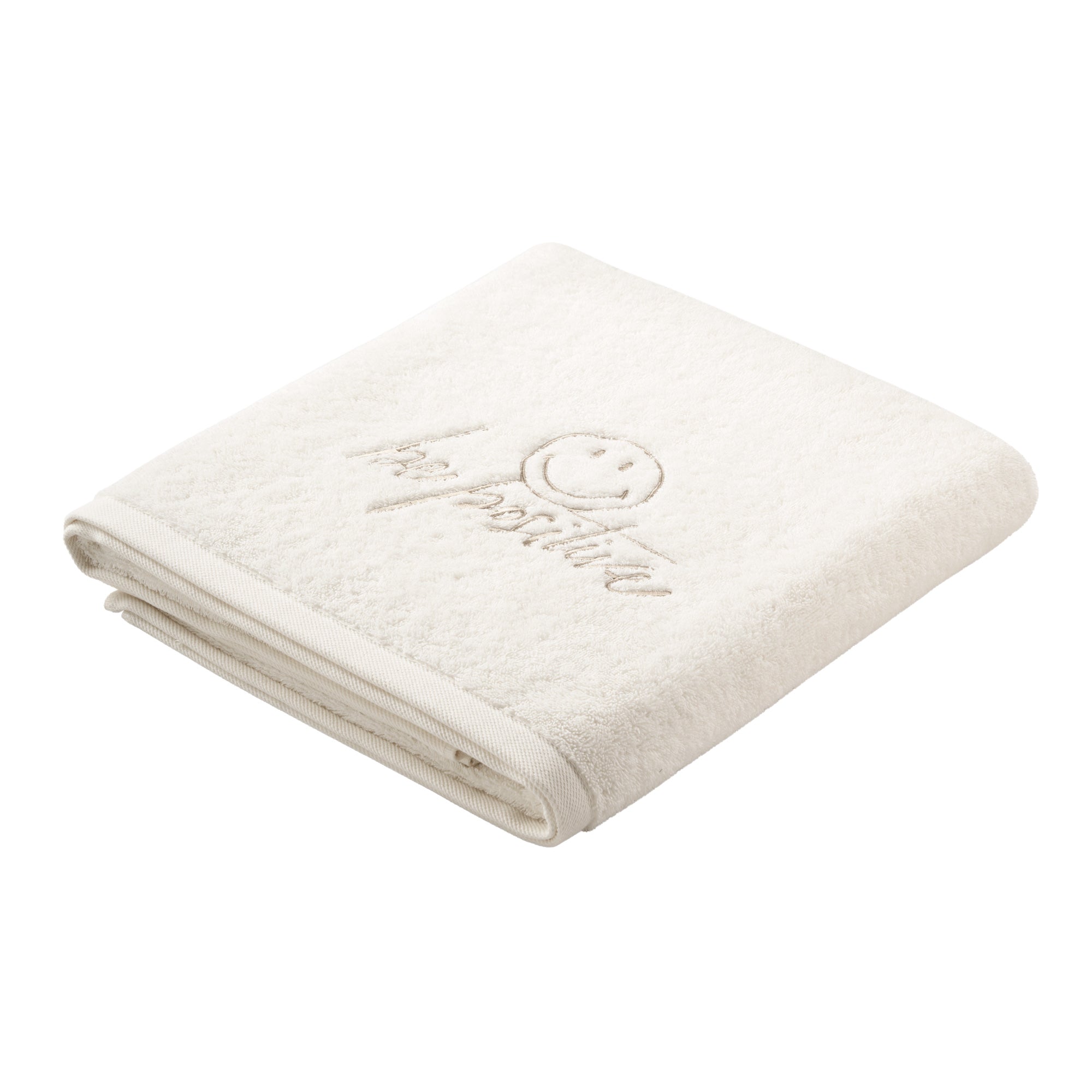 Telo Bagno in Spugna di Cotone Ricamato - Be Positive