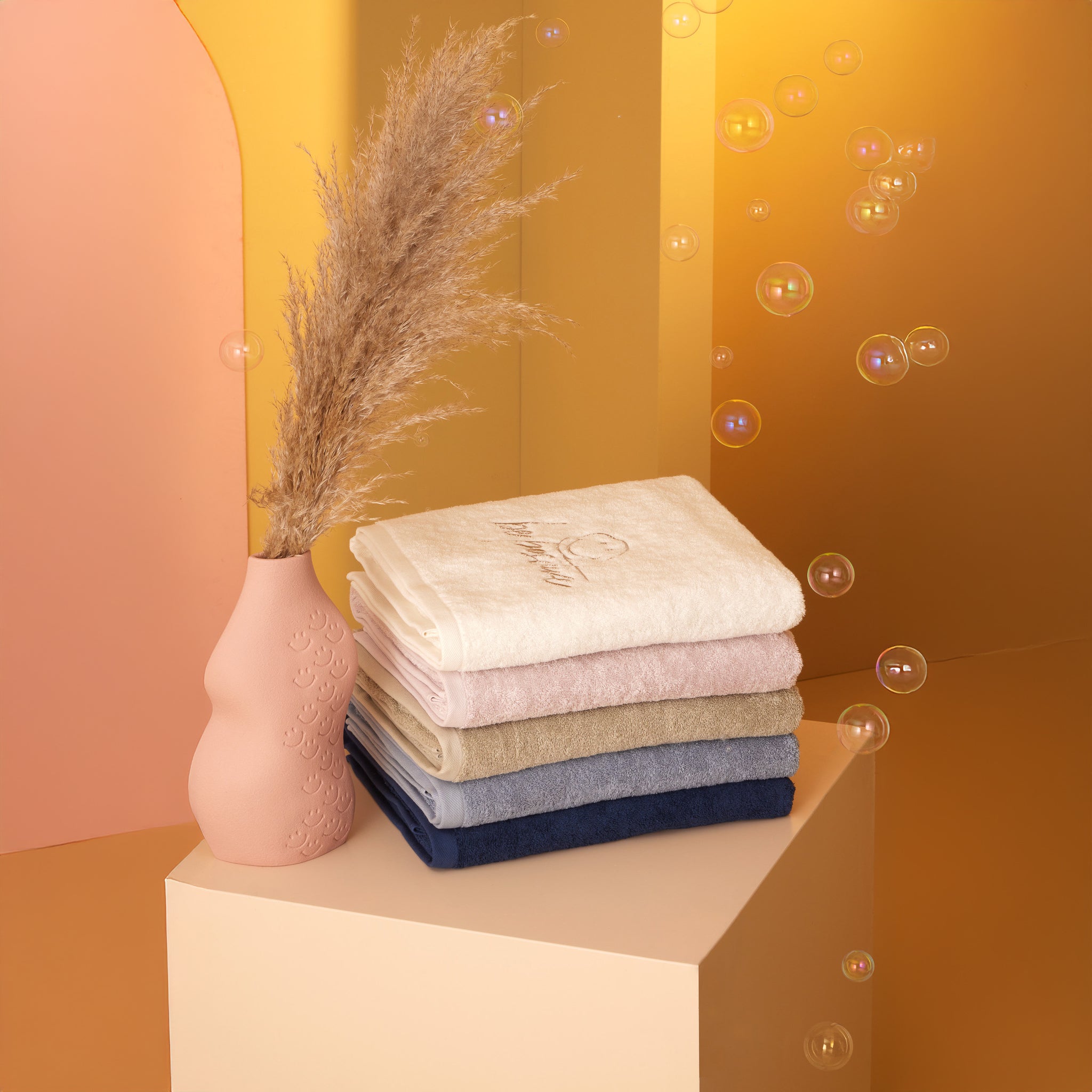 Telo Bagno in Spugna di Cotone Ricamato - Be Positive