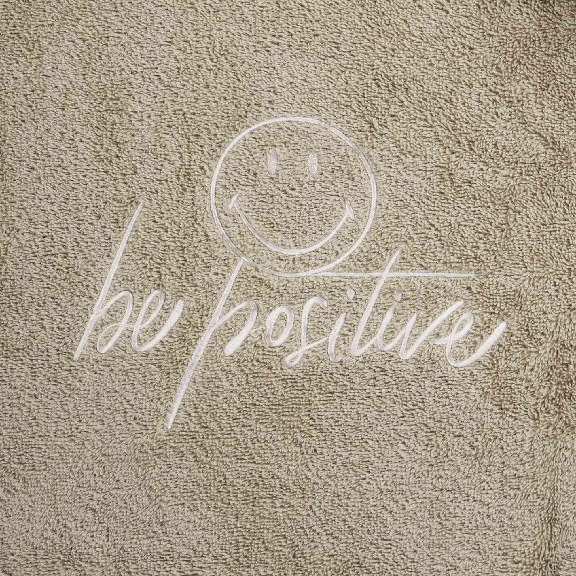 Telo Bagno in Spugna di Cotone Ricamato - Be Positive